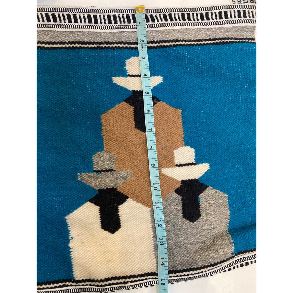 Woolen Incan Folk Bag Made in Ecuador NWT Zipper Double Side Woven Crossbody Bag - Picture 5 of 7